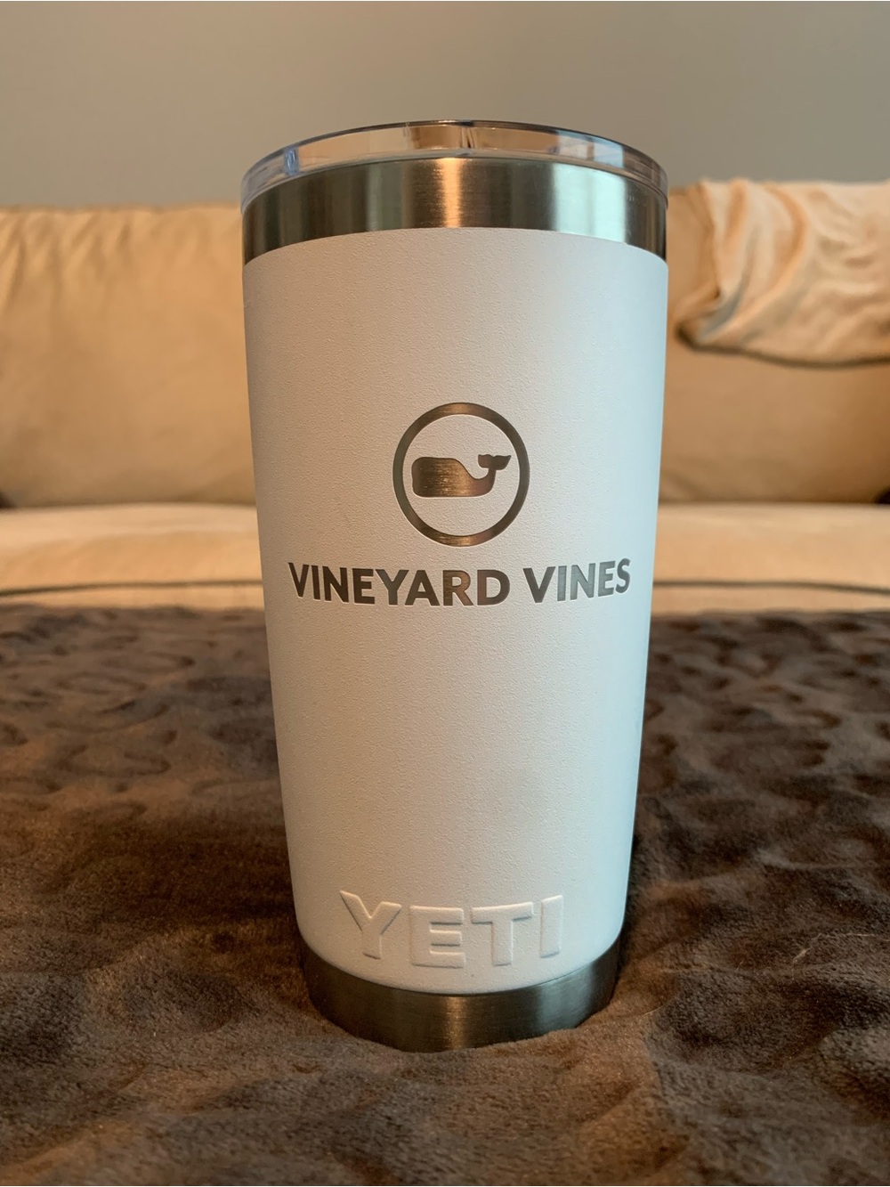 Yeti Vineyard Vines White Insulated 20oz Rambler Tumbler